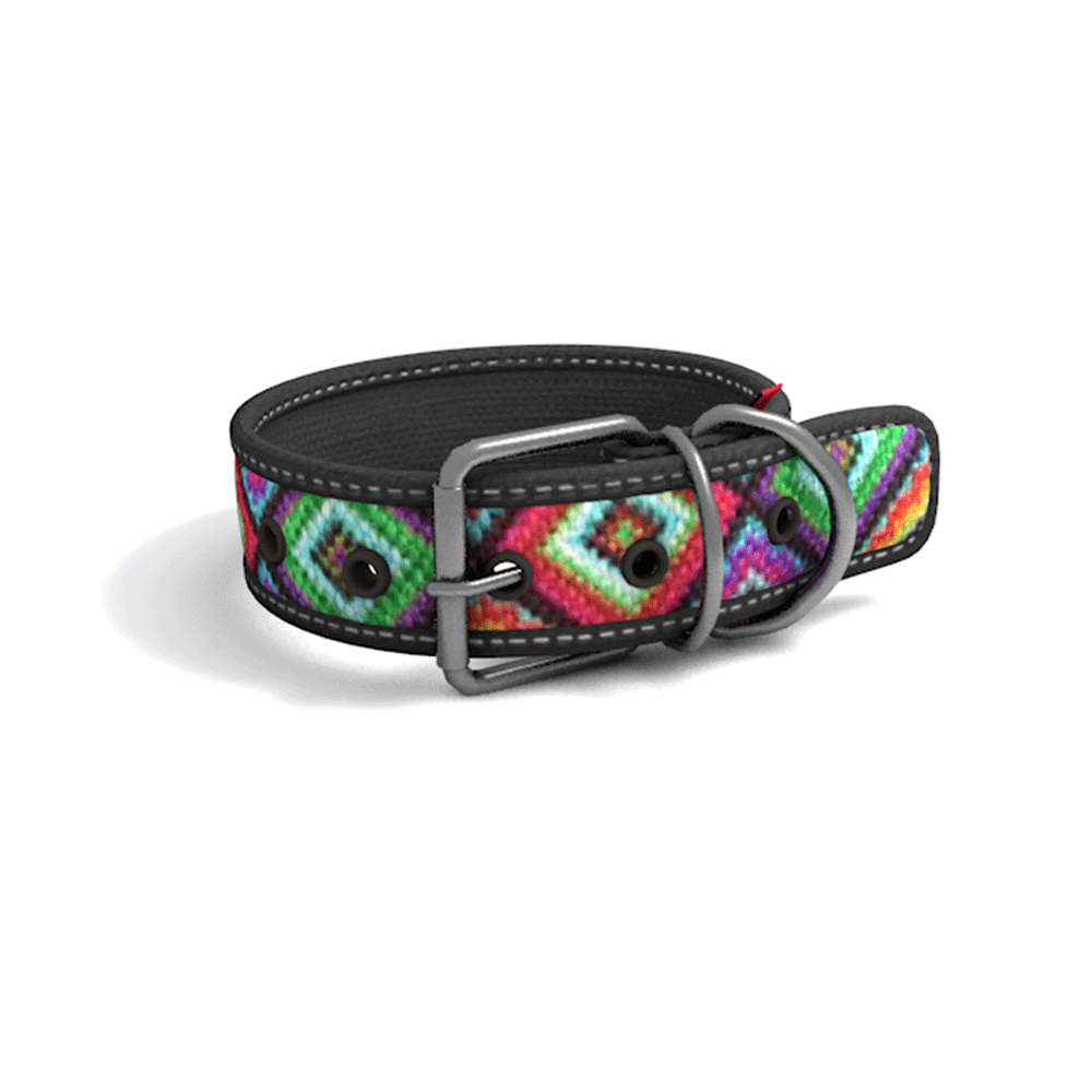 Collar para Perro Cool Can Huichol Ojo de Dios Collar para Perro Cool Can Huichol Ojo de Dios
